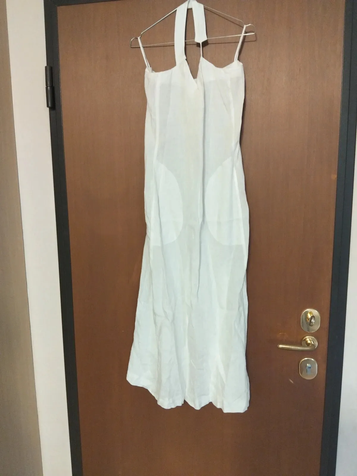 White Armani dress, linen, worn 3 times at most, size 42