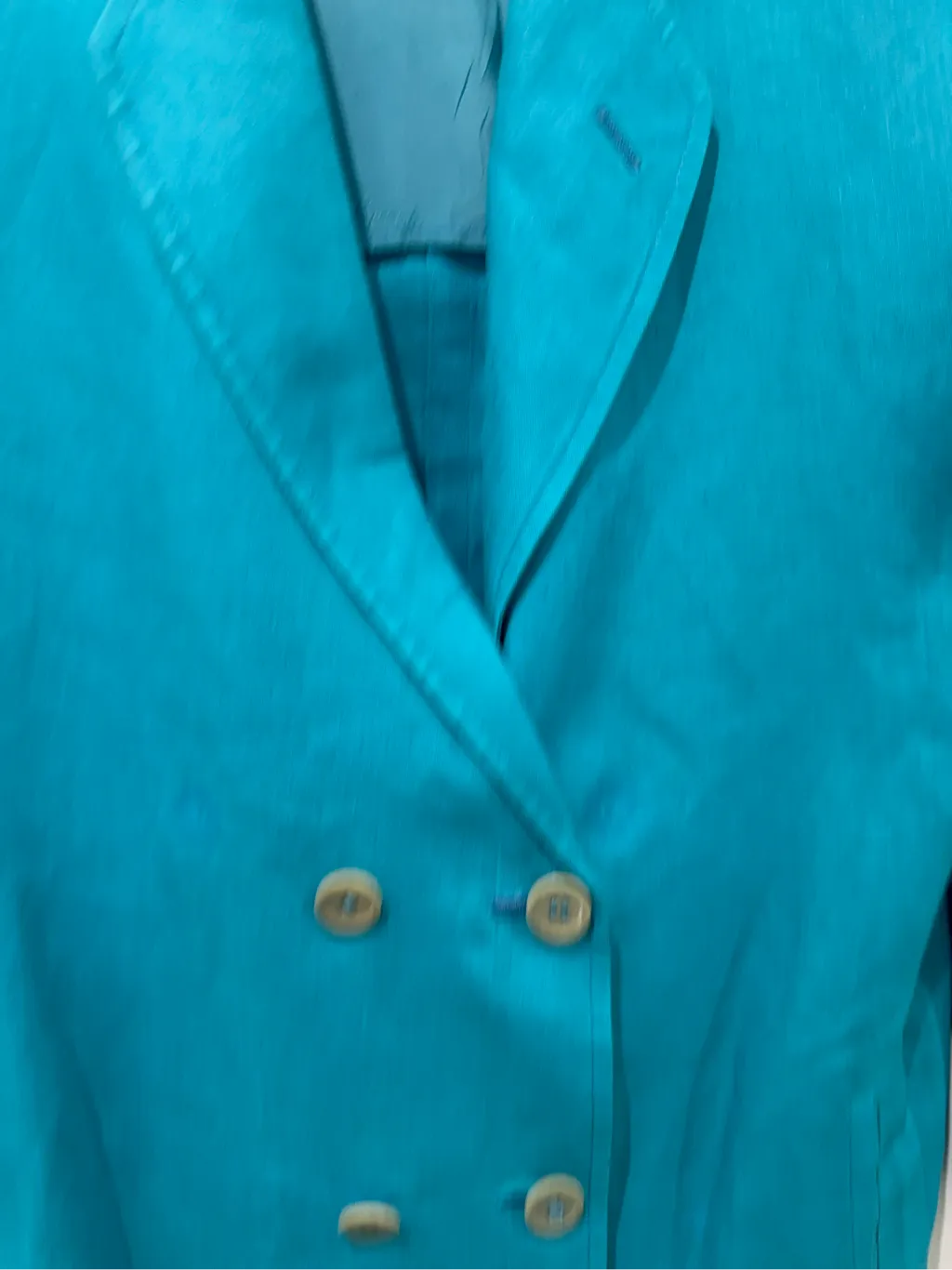 Gucci turquoise linen double-breasted blazer jacket 3