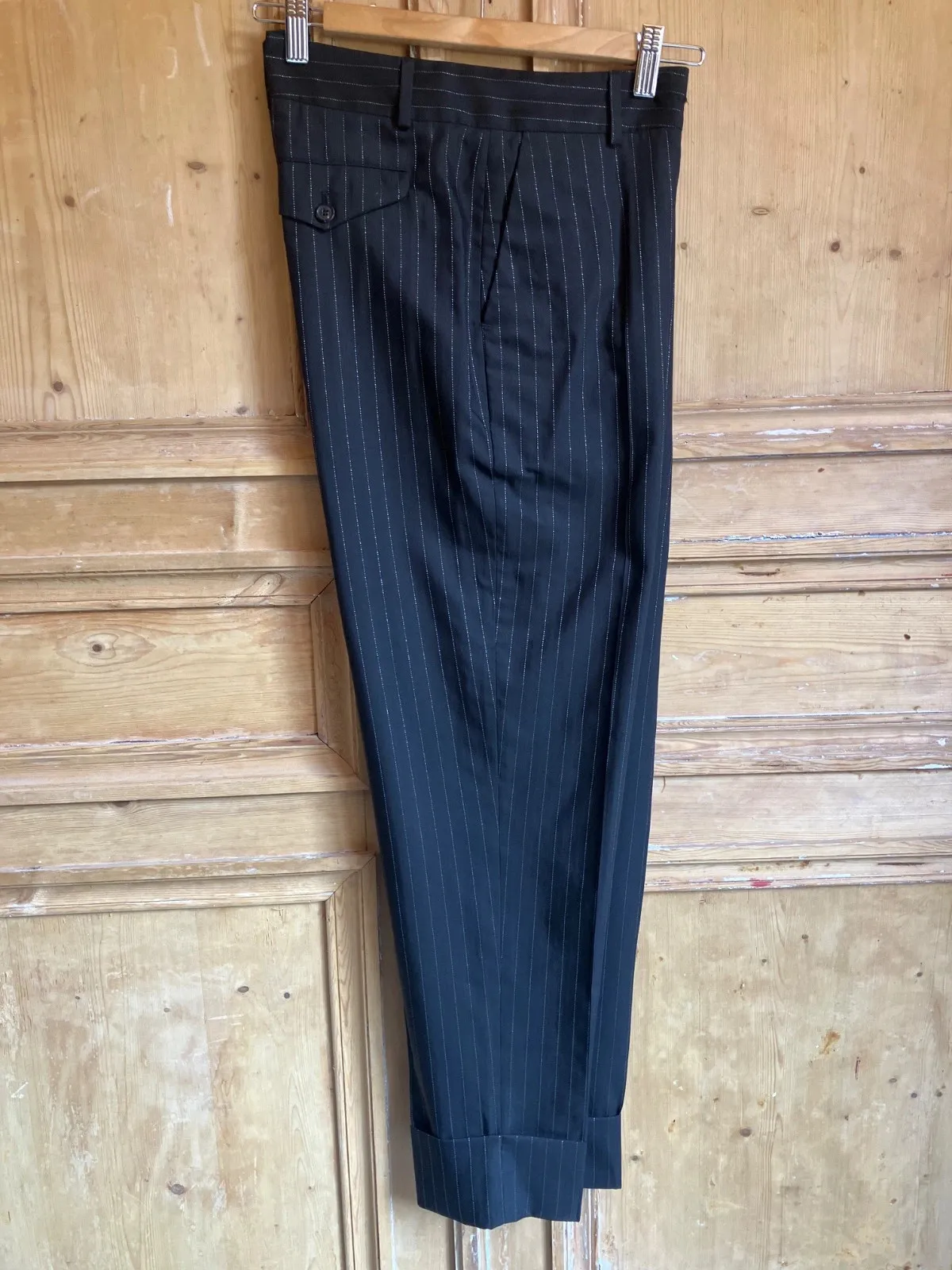 Suit trousers, black with a silver trim, brand new, never worn, size 38
