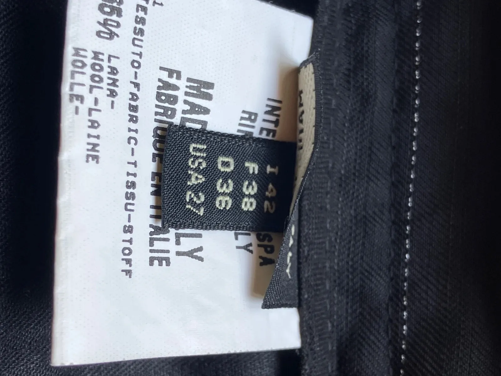 Suit trousers, black with a silver trim, brand new, never worn, size 38 8