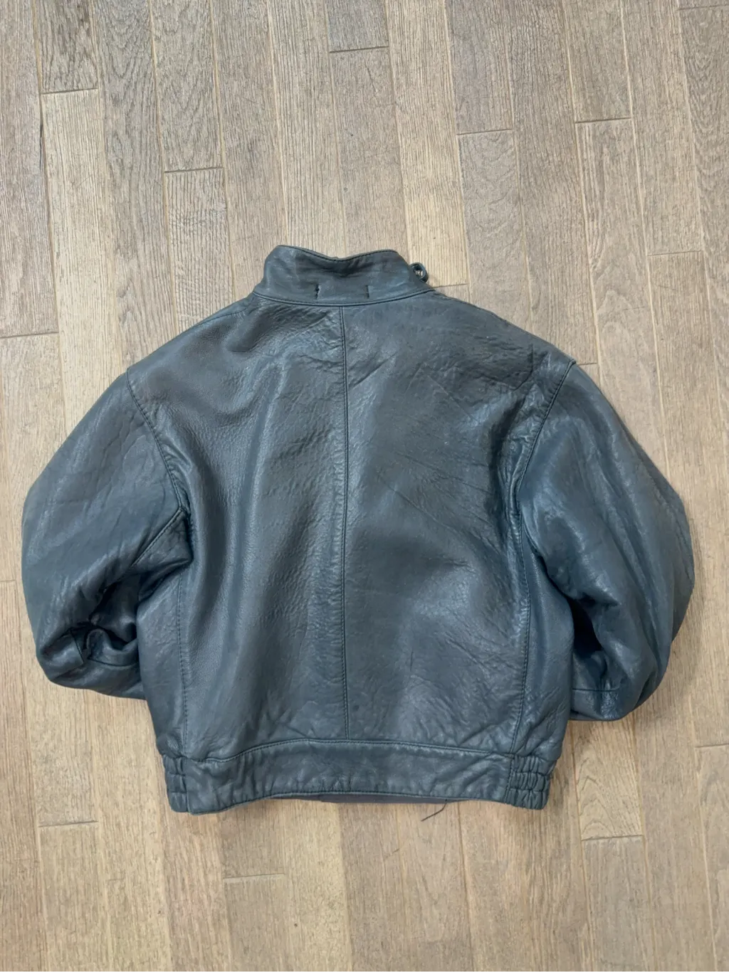 Swedish Biker Jacket 1930's reproduction in leather, wool and cashmere 3