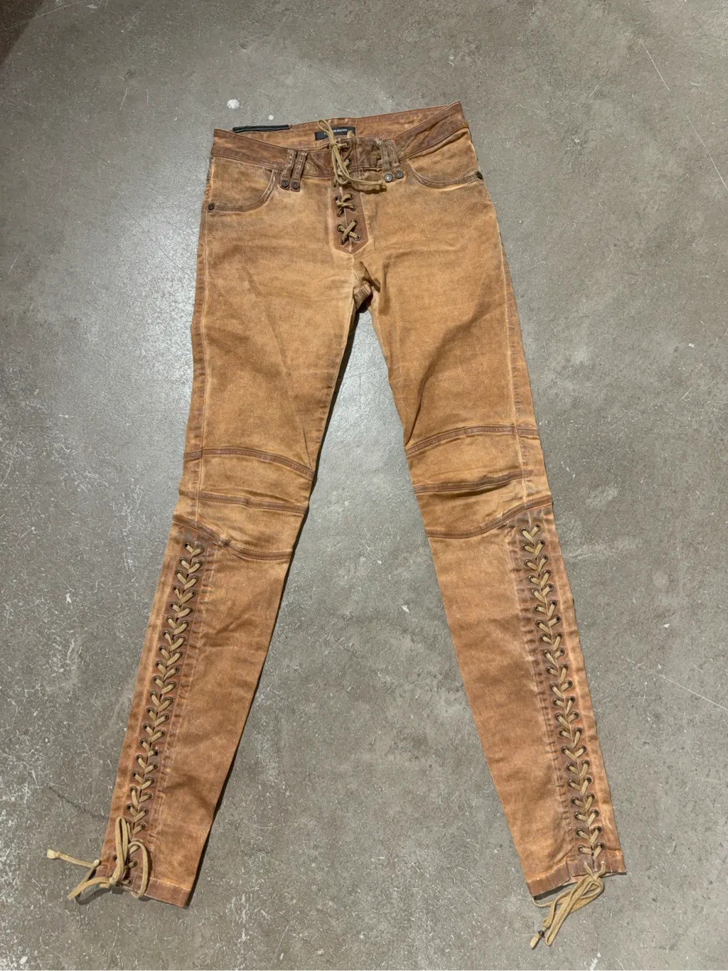 Pantalon Slim Cuir 2