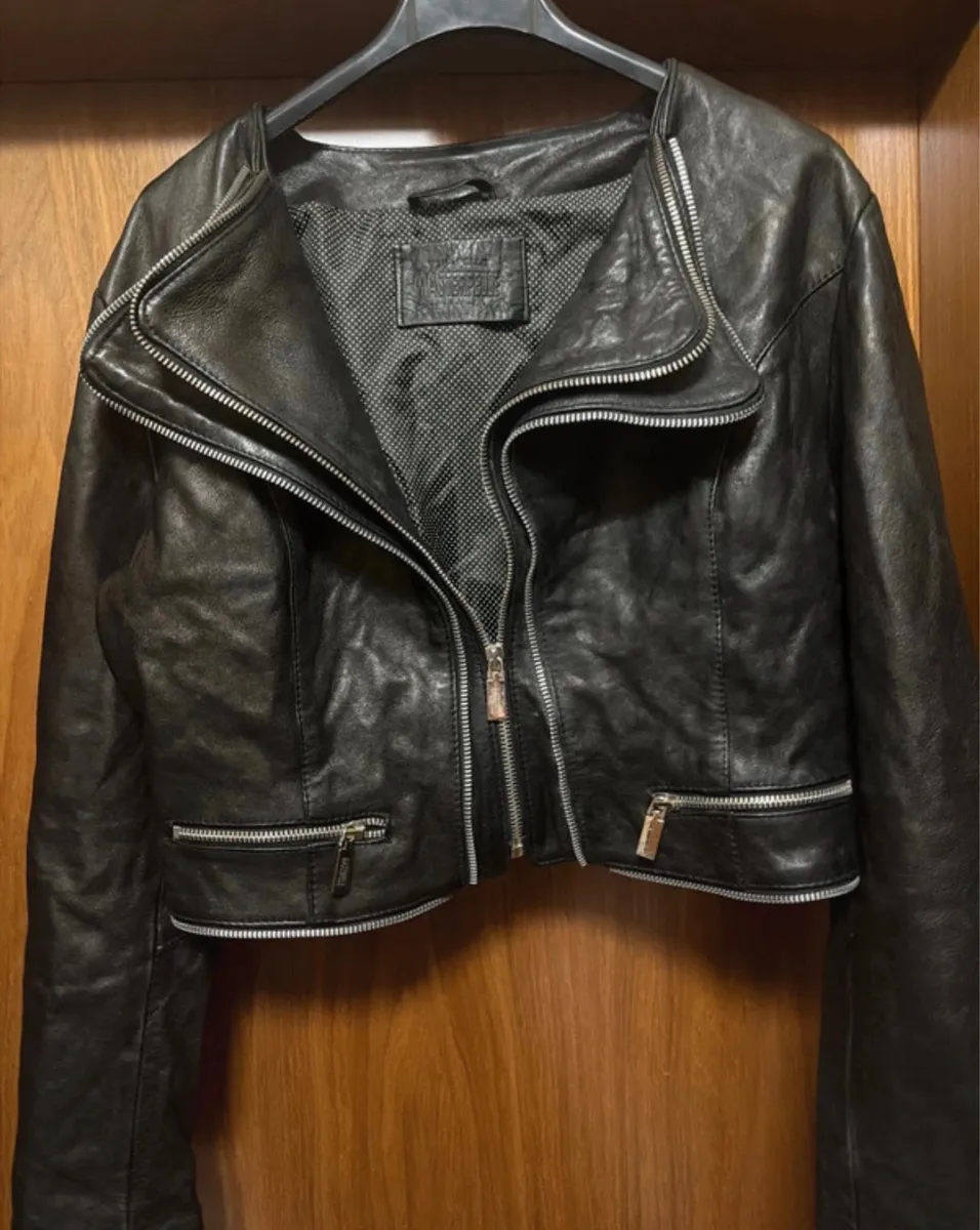 Veste Cuir Double Zip Avant-Garde 2