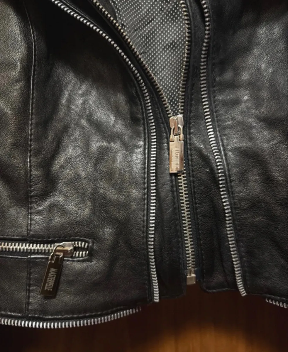 Veste Cuir Double Zip Avant-Garde 4