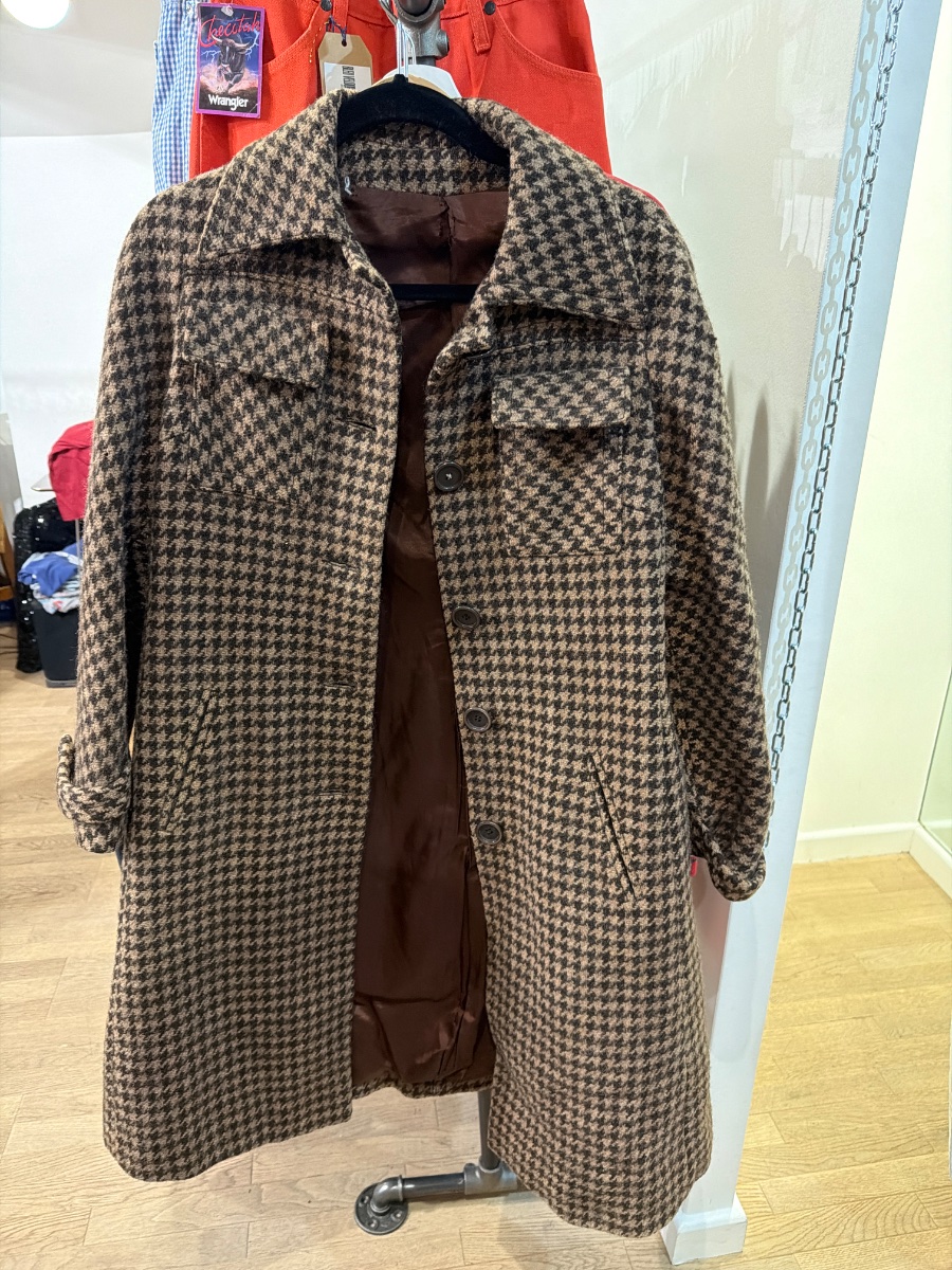 Wool trench coat marron année 60