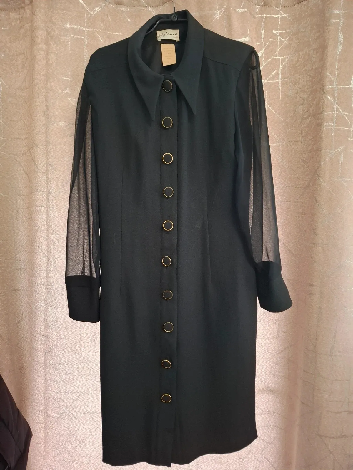 Relance dress in black, elegant vintage piece. Very good condition. Size L (40).