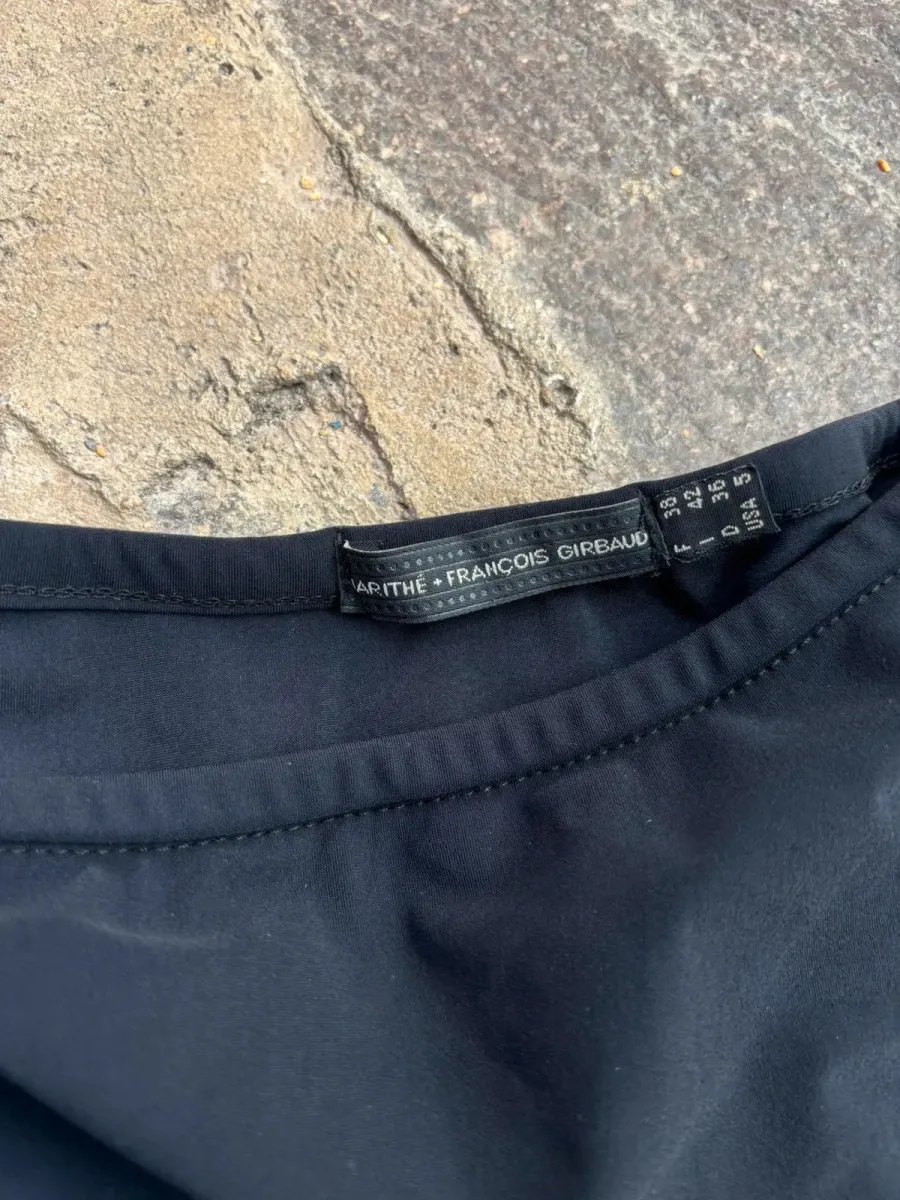 Marithé + François Girbaud skirt in brown and black, vintage designer piece. Very good condition. Size M (38). 3