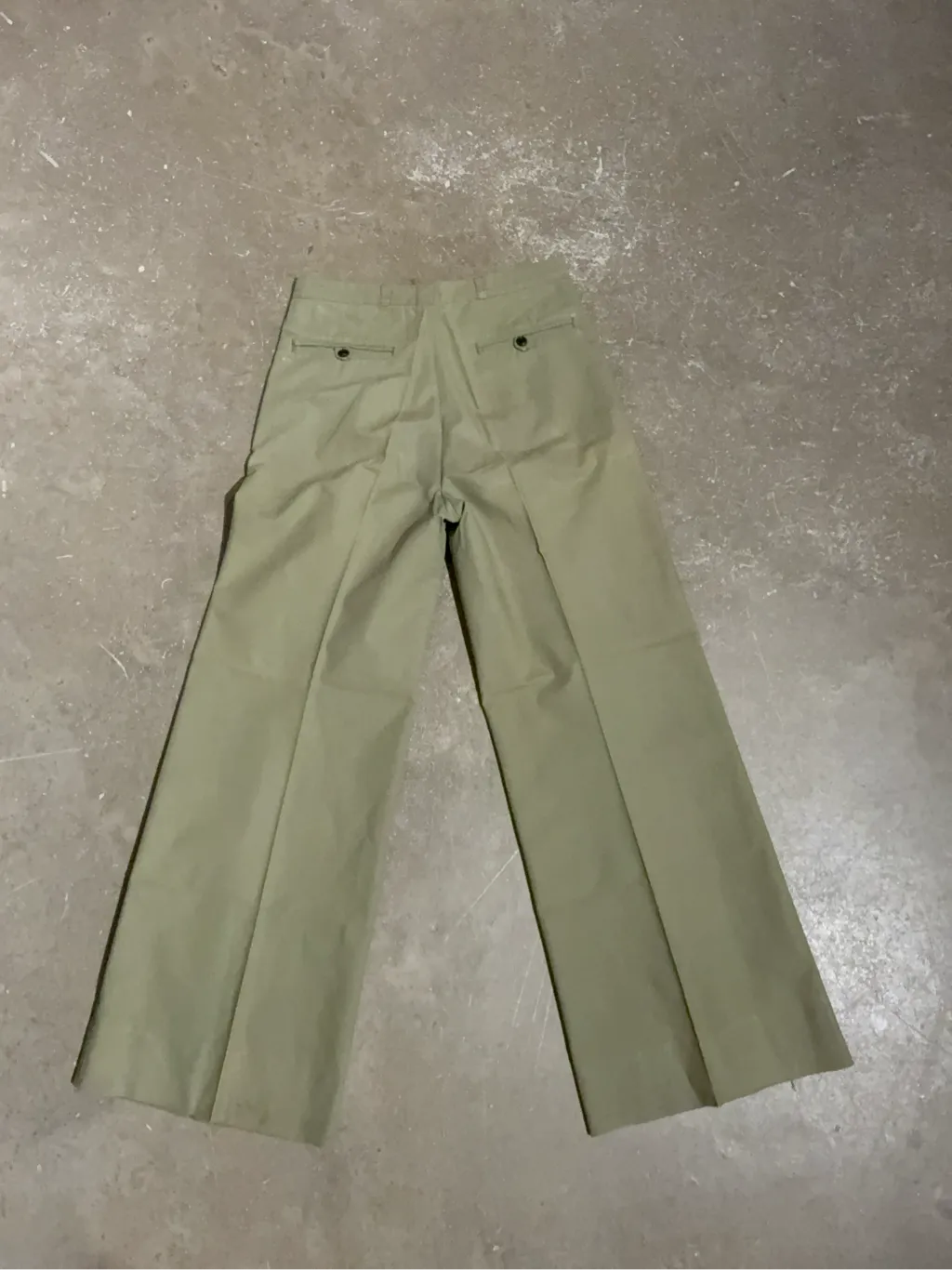 Pantalon kaki plissé à jambes larges Flare pate d'elephant 2