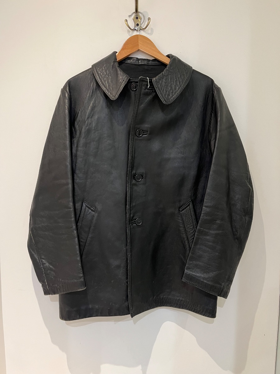 Veste en cuir mi longue 