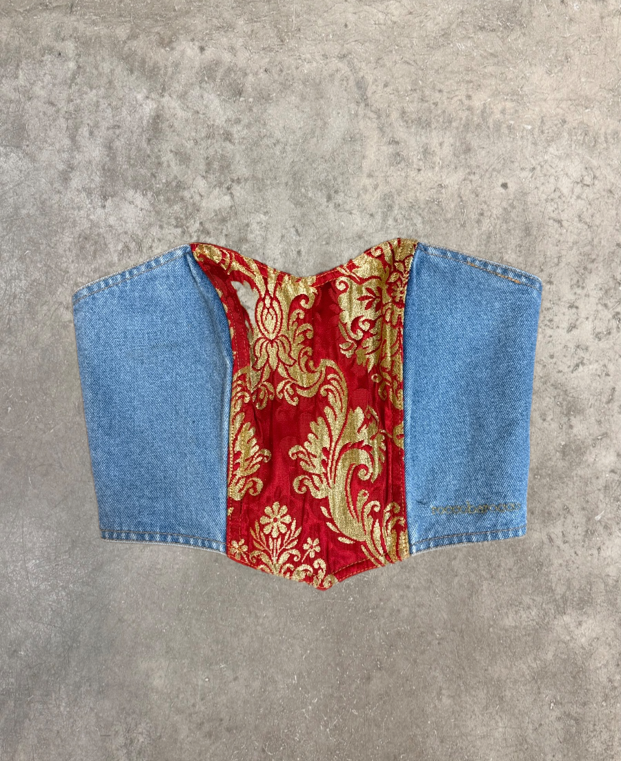 Corset Jean et Tissu Taille 38