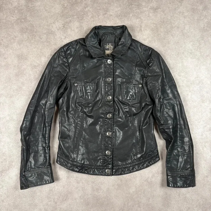 Grunge patchwork leather jacket "Groove Jacket" 2013 Marithé François Girbaud Vintage Very nice fitted cut Numerous seam details Fine leather, pleasant to wear 5
