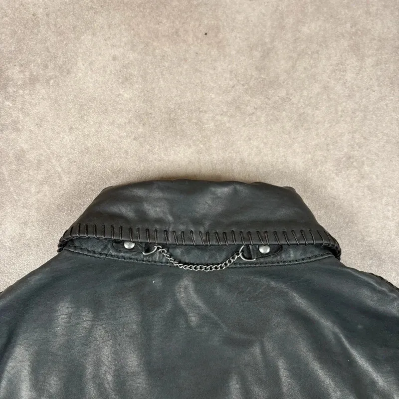 Grunge patchwork leather jacket "Groove Jacket" 2013 Marithé François Girbaud Vintage Very nice fitted cut Numerous seam details Fine leather, pleasant to wear 13