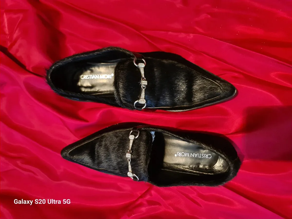 Mocassins homme en poulain avec boucle strass 2
