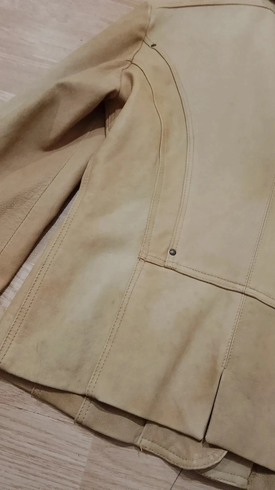 Blazer en cuir Femme Beige 1973 6
