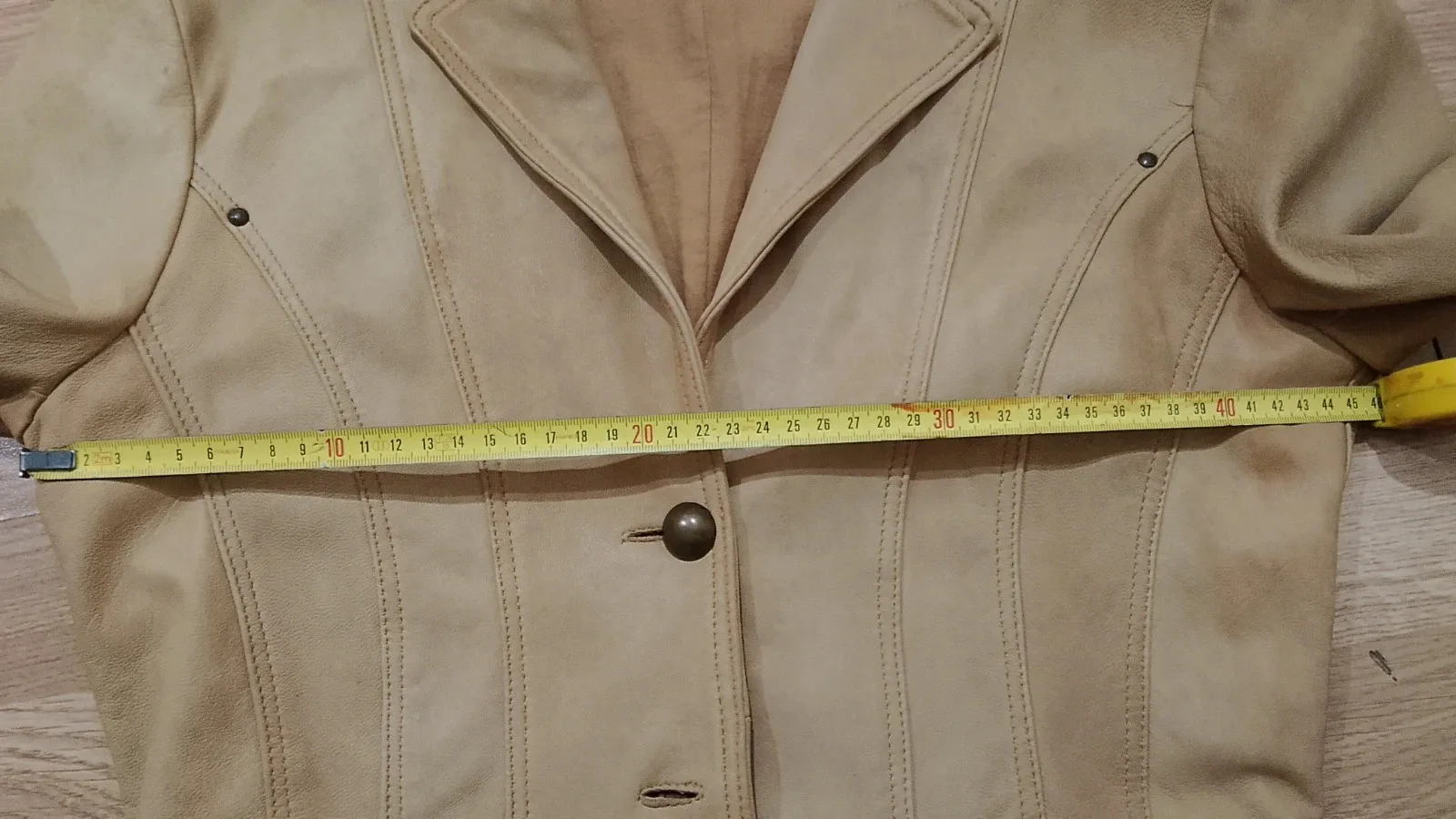 Blazer en cuir Femme Beige 1973 9