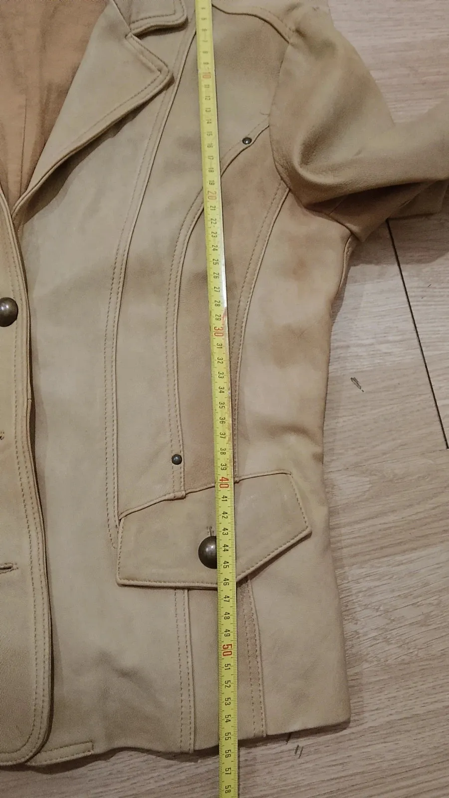 Blazer en cuir Femme Beige 1973 10