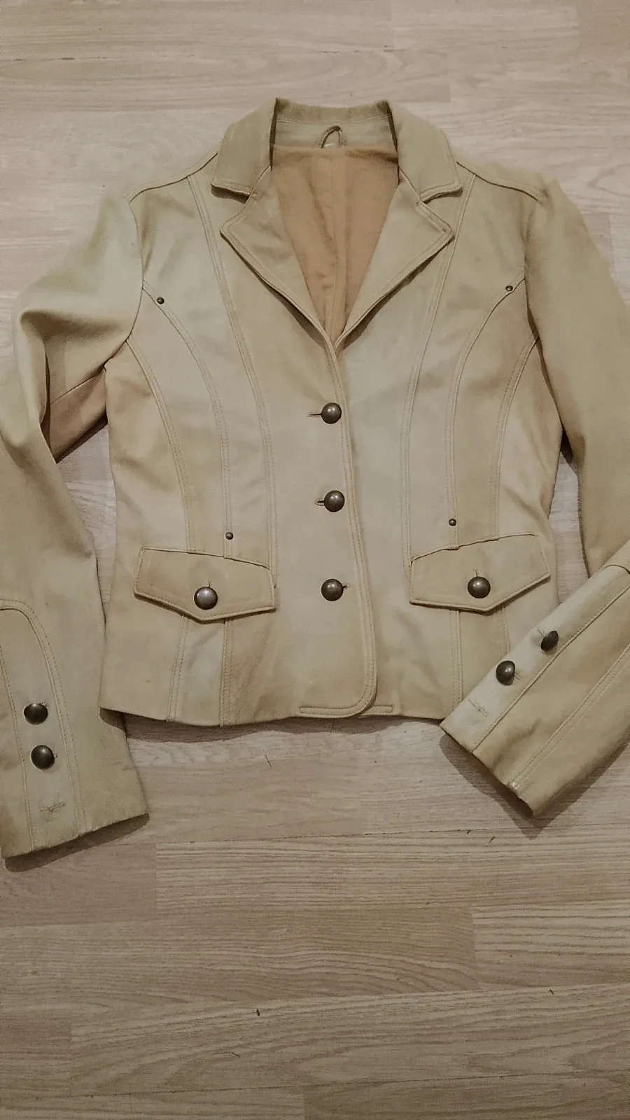 Blazer en cuir Femme Beige 1973 1