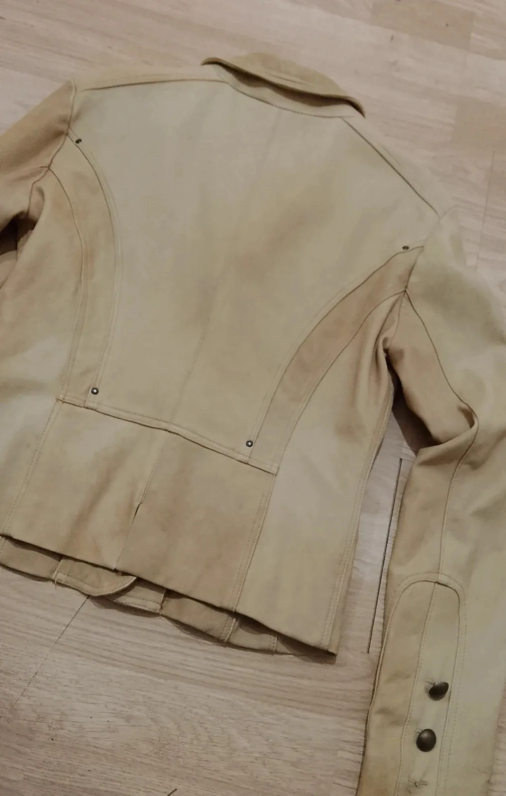 Blazer en cuir Femme Beige 1973 3