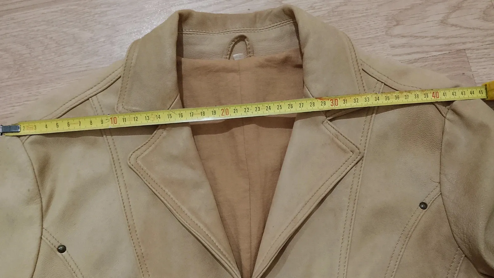 Blazer en cuir Femme Beige 1973 8