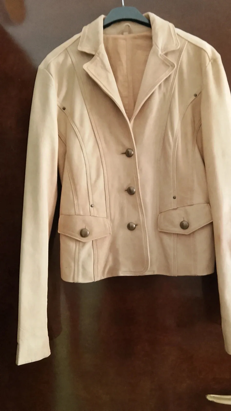 Blazer en cuir Femme Beige 1973 11