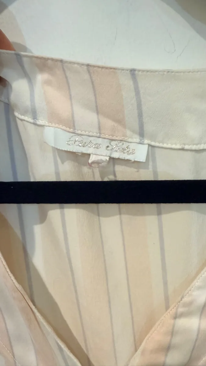 Striped silk blouse top 3
