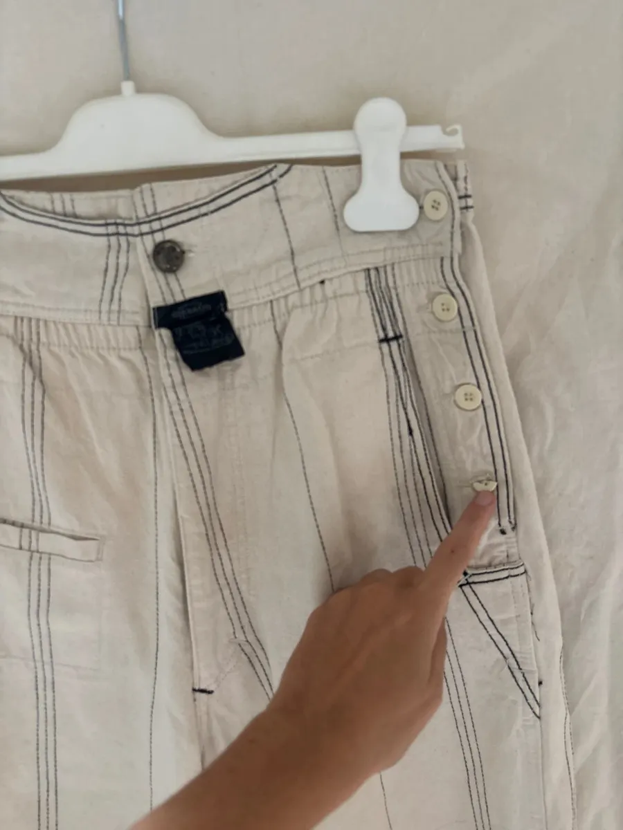 Pantalon toile écru Girbaud 1980 6