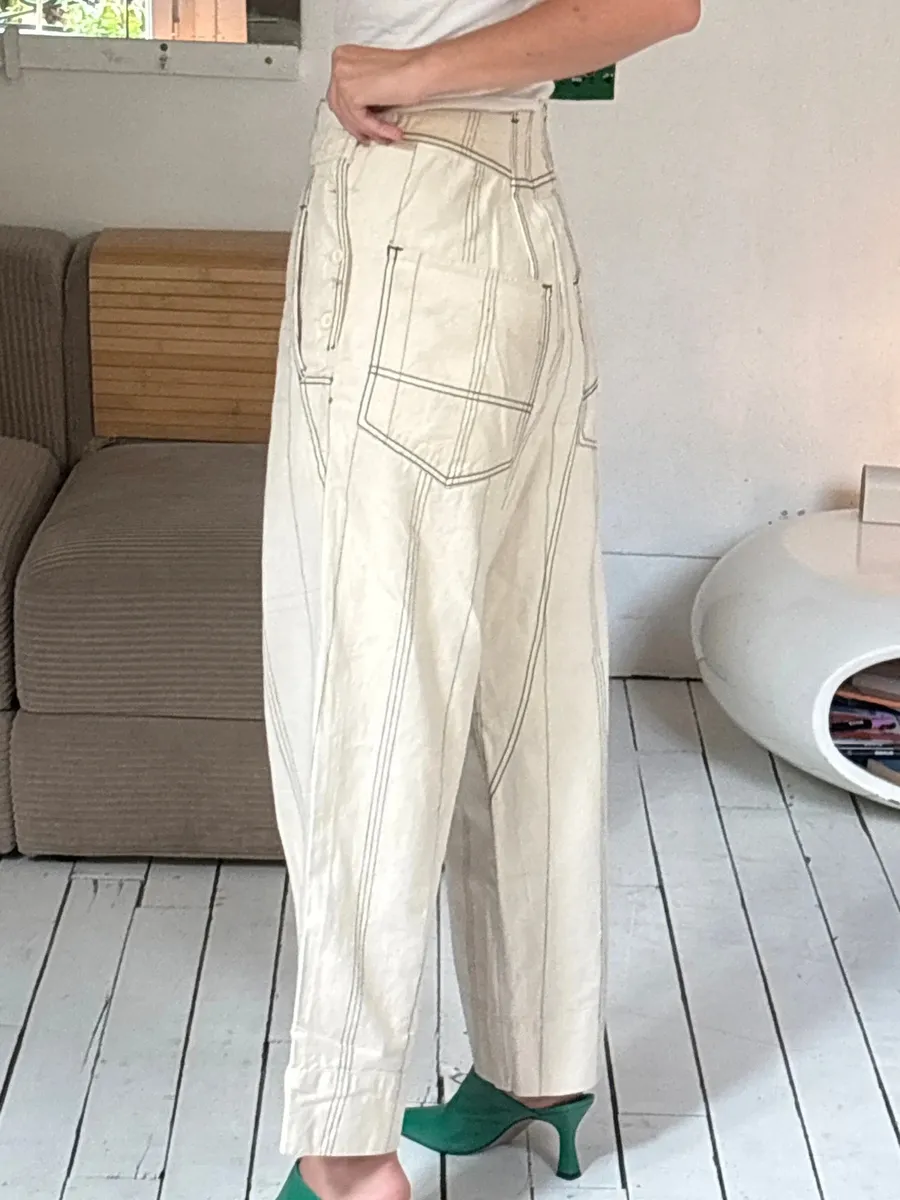 Pantalon toile écru Girbaud 1980 3