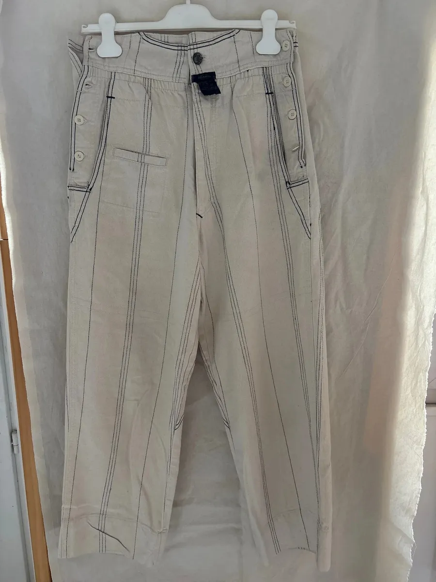 Pantalon toile écru Girbaud 1980 5