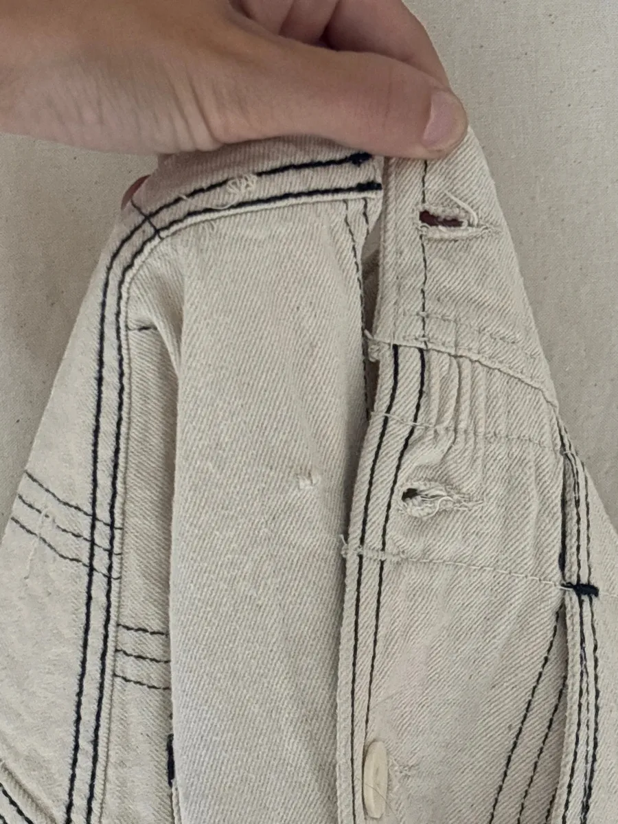 Pantalon toile écru Girbaud 1980 4
