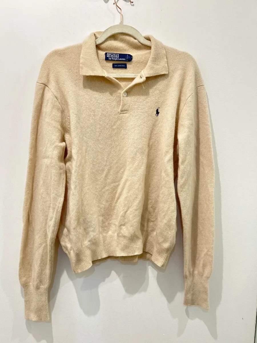 Ecru Ralph Lauren sweater, size L