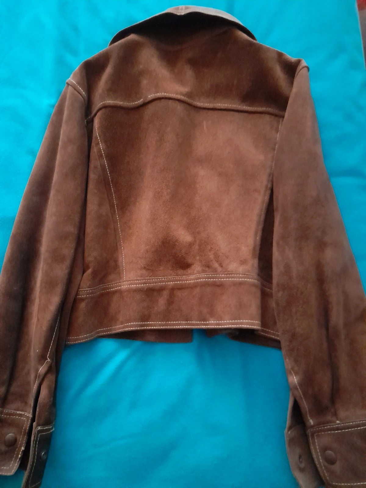 Veste Cuir Femme Daim 1970 2