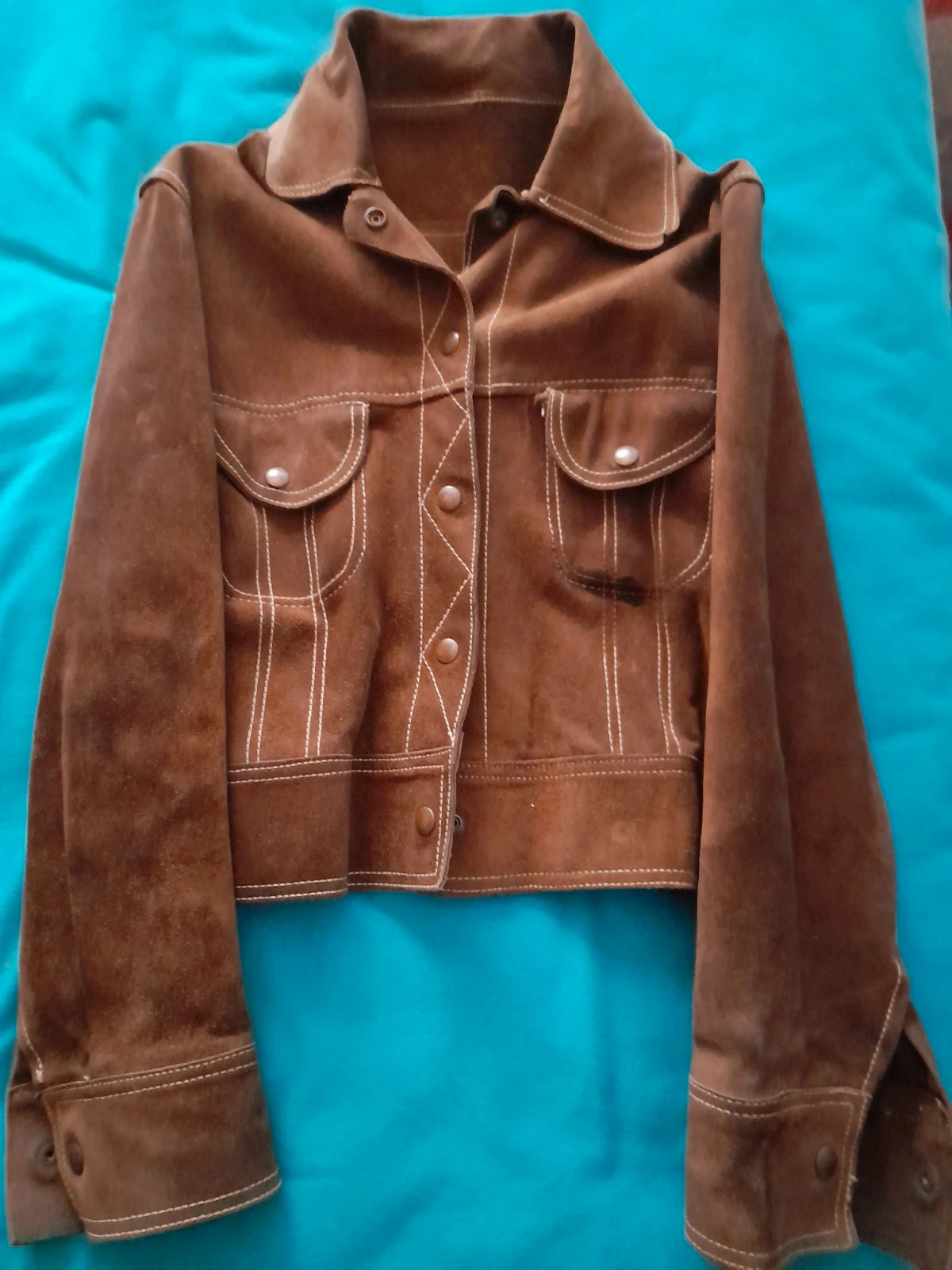Veste Cuir Femme Daim 1970 1