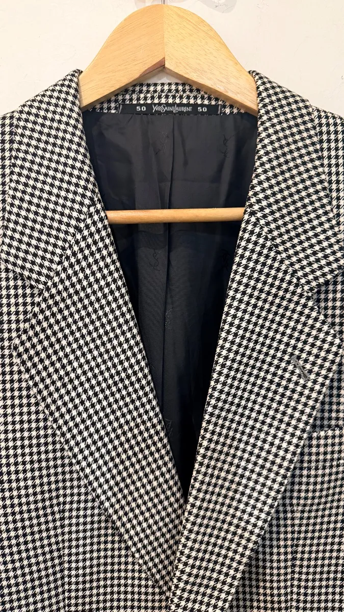 Yves Saint Laurent houndstooth jacket 3