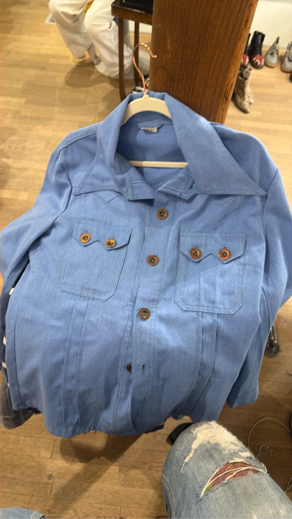 Chemise en jean Club Jeans des années 80.