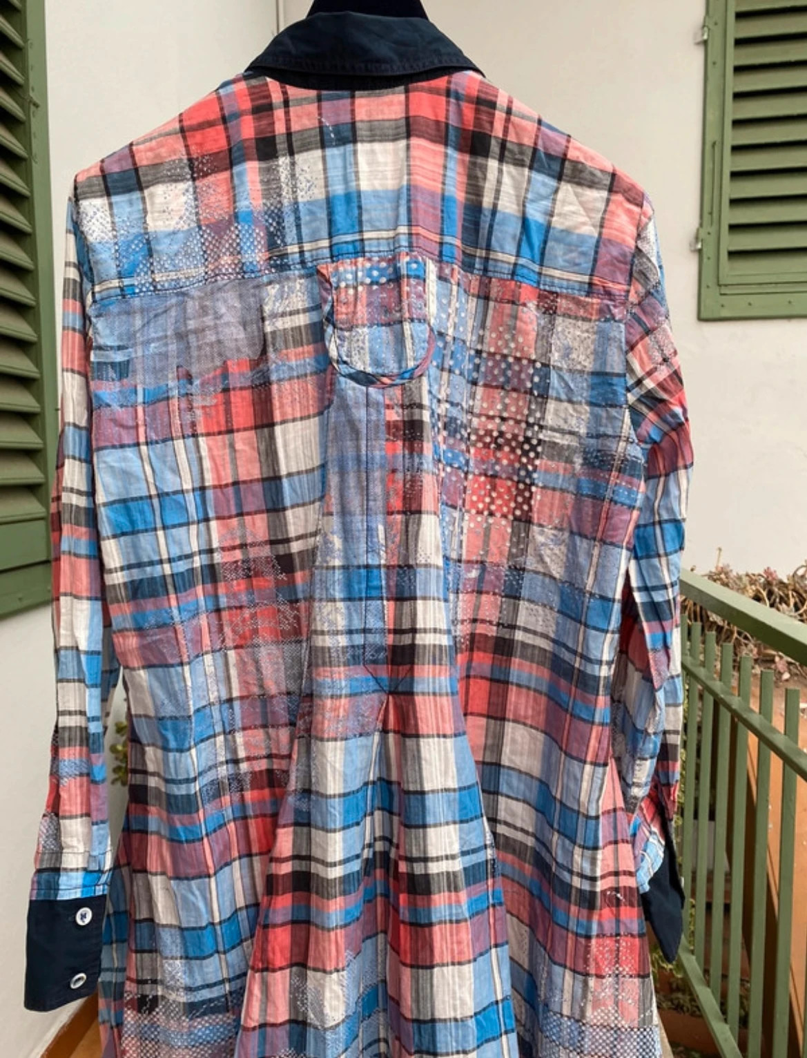 Robe Veste Longue Chemise Taille 40 Épaules 40cm, aisselles 50cm, longueur milieu dos 93cm, longueur manche 54cm 7