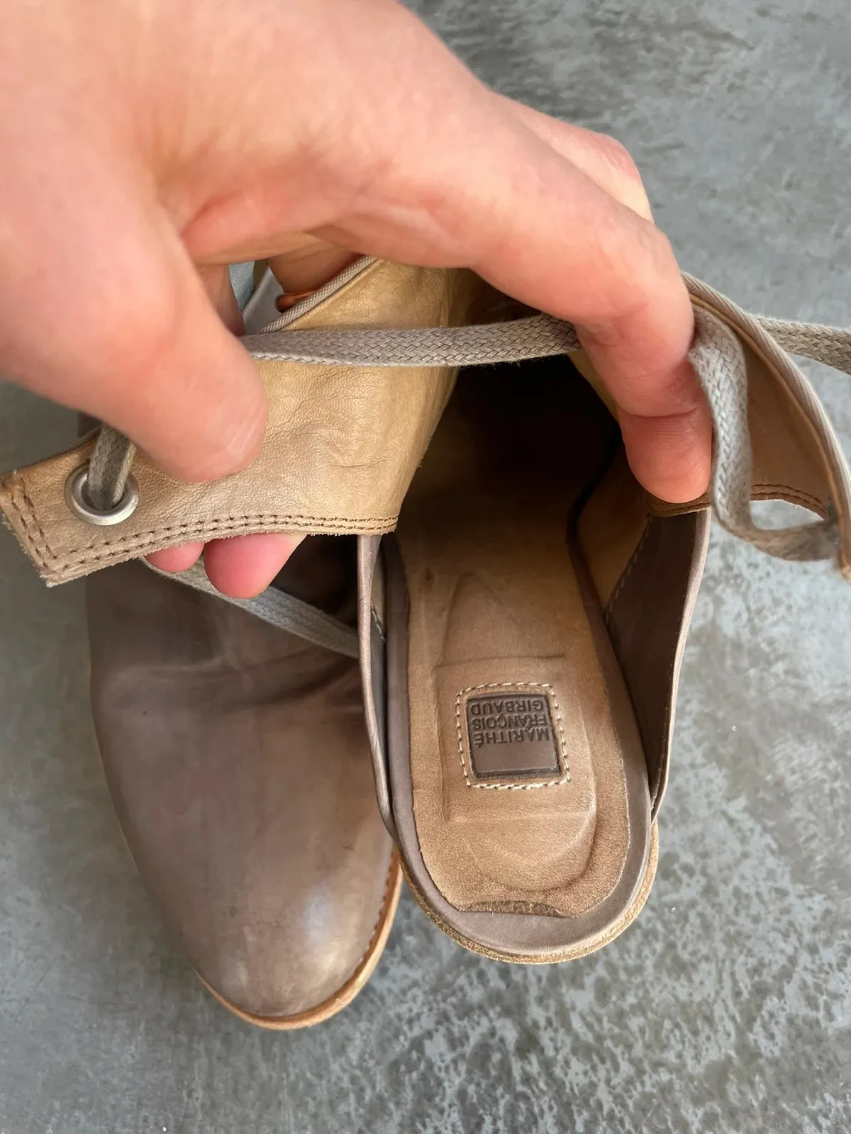 Marithé + François Girbaud pumps in beige and brown, taupe shade. Vintage designer piece. Size 39. 9