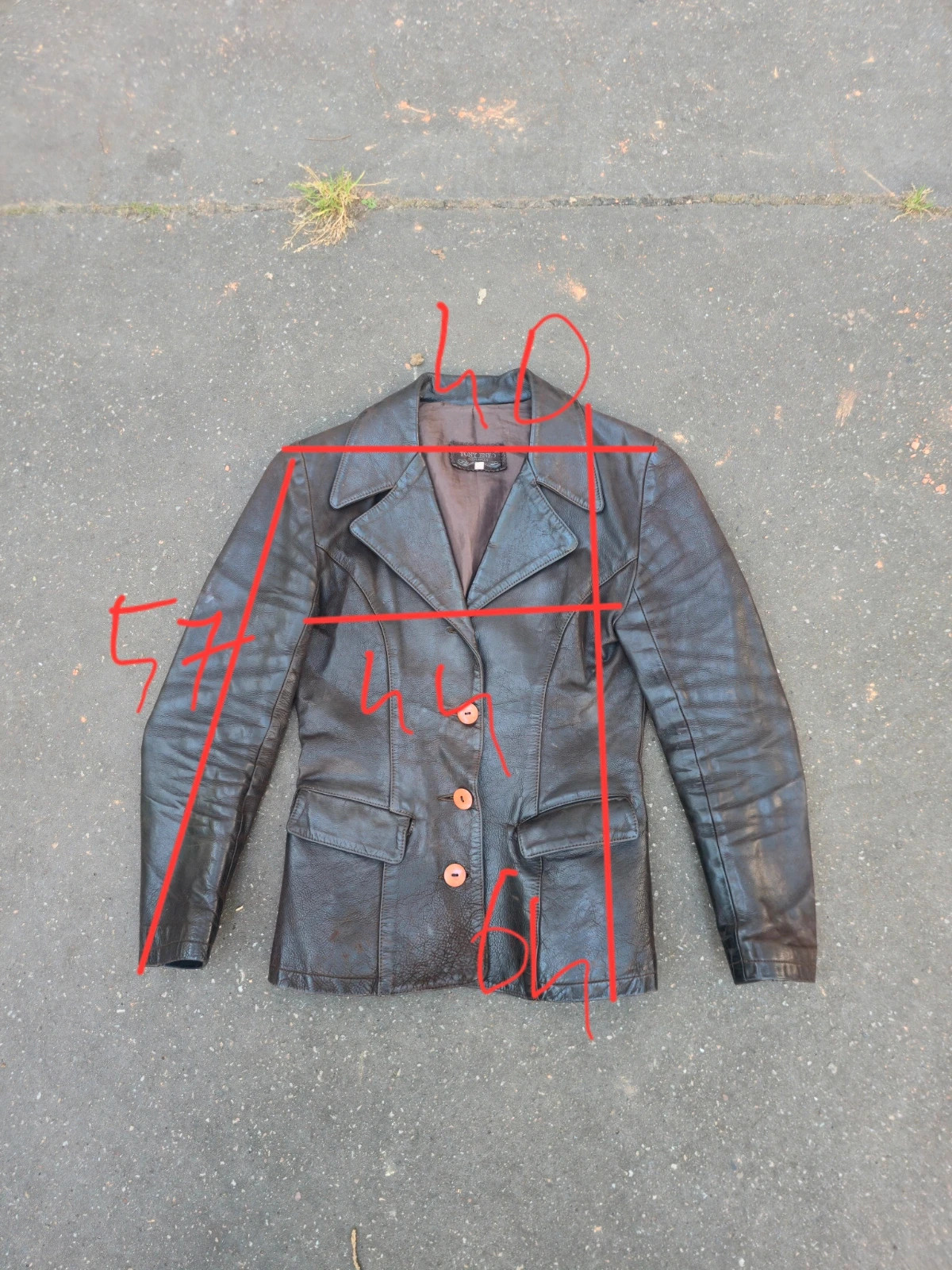 Veste cintré Cuir Noir 4