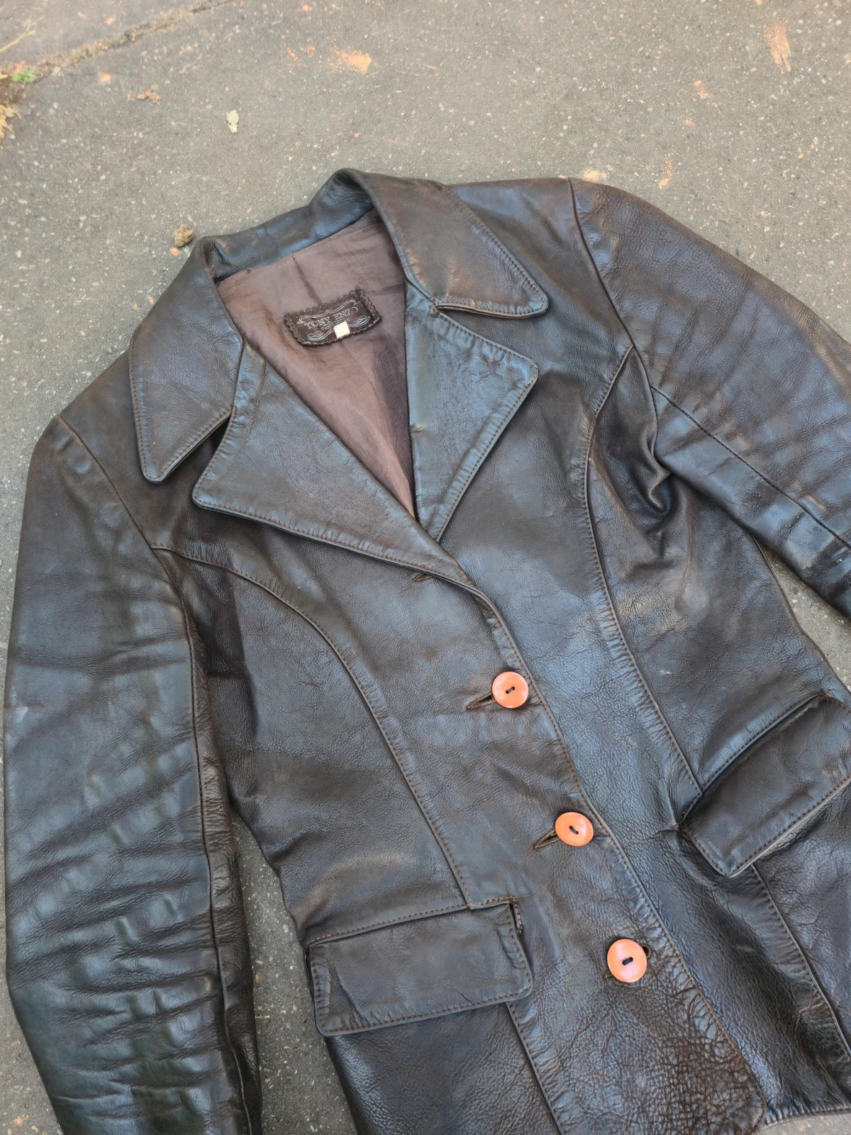 Veste cintré Cuir Noir 2