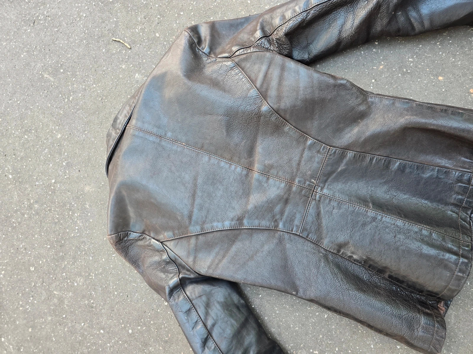 Veste cintré Cuir Noir 7
