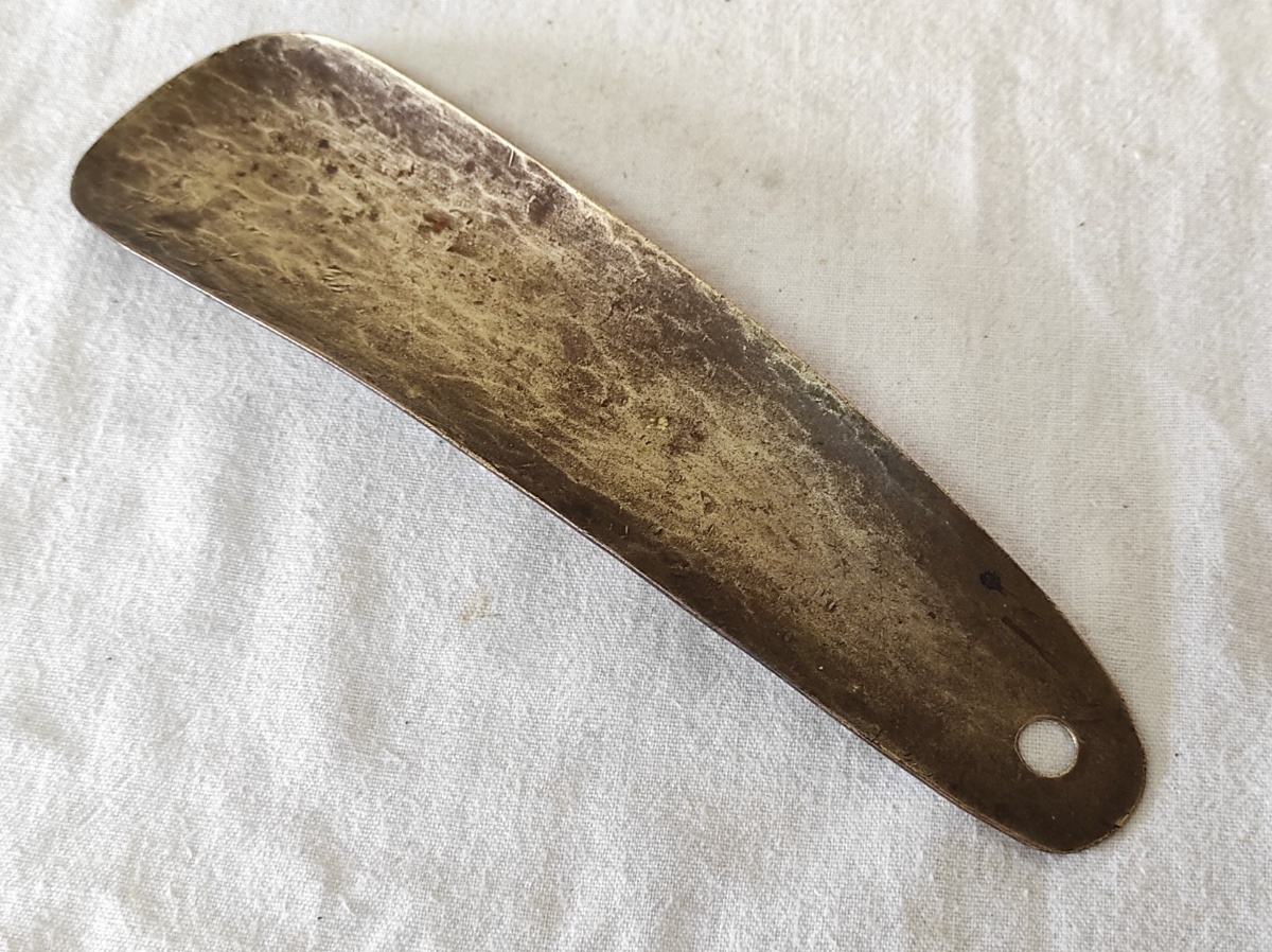 Ancien Chausse-pied en bronze Vintage 19 cm de long 1