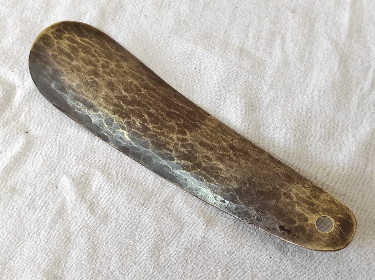 Ancien Chausse-pied en bronze Vintage 19 cm de long 2