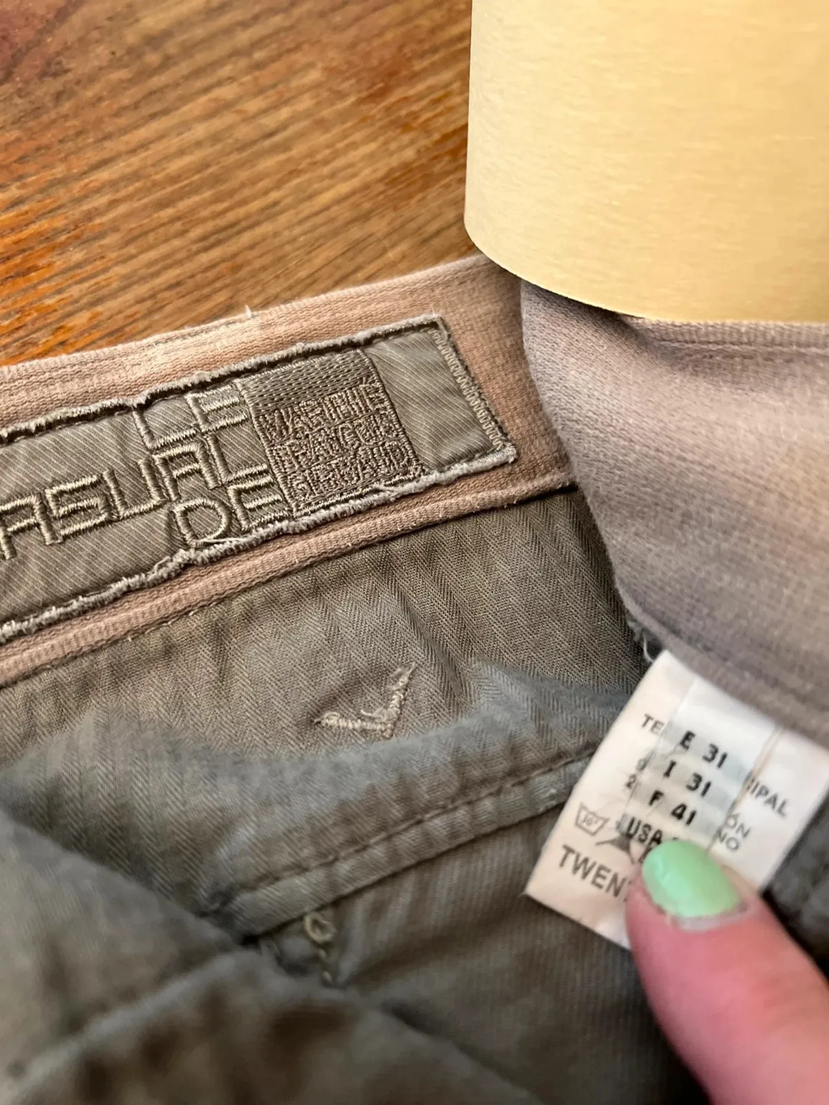 Capri cropped trousers, khaki beige 5