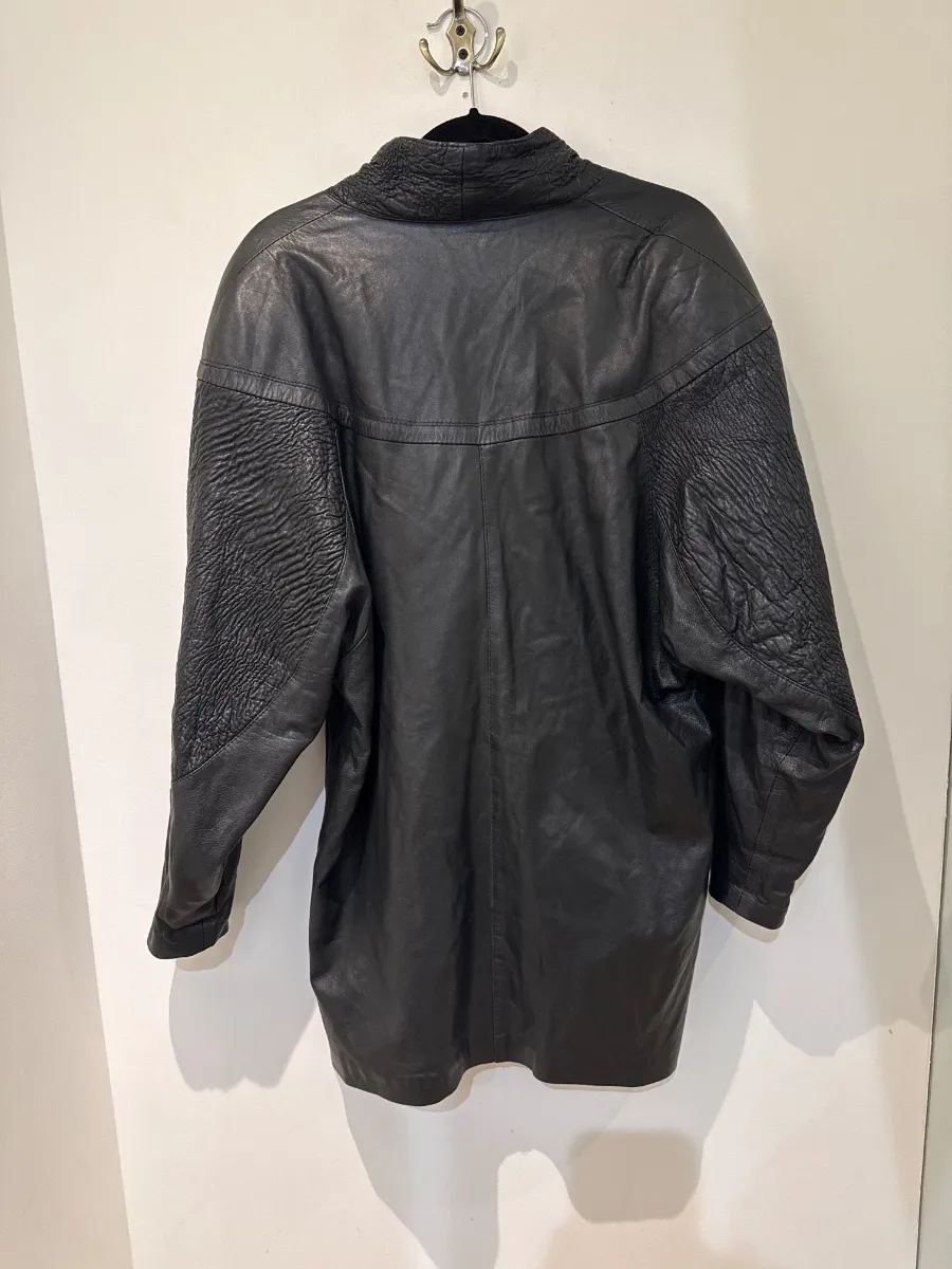Black leather coat 3