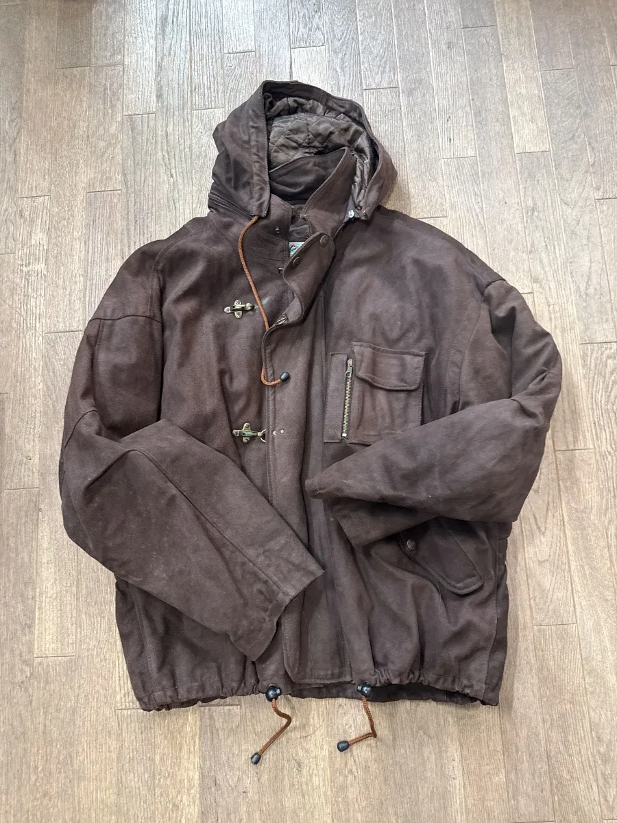 Men's brown leather jacket