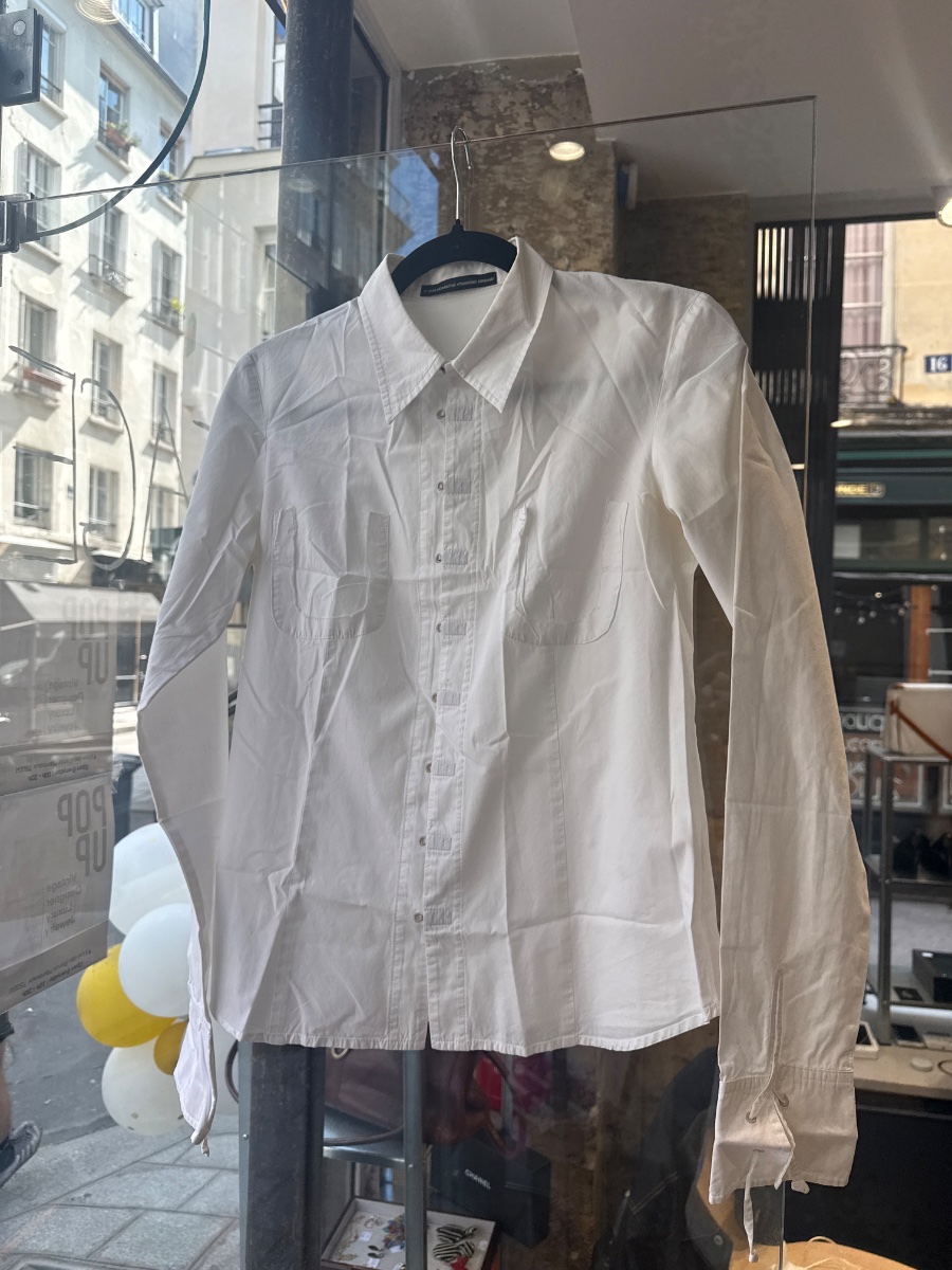 MF+G Chemise Blanche fermeture a crochet