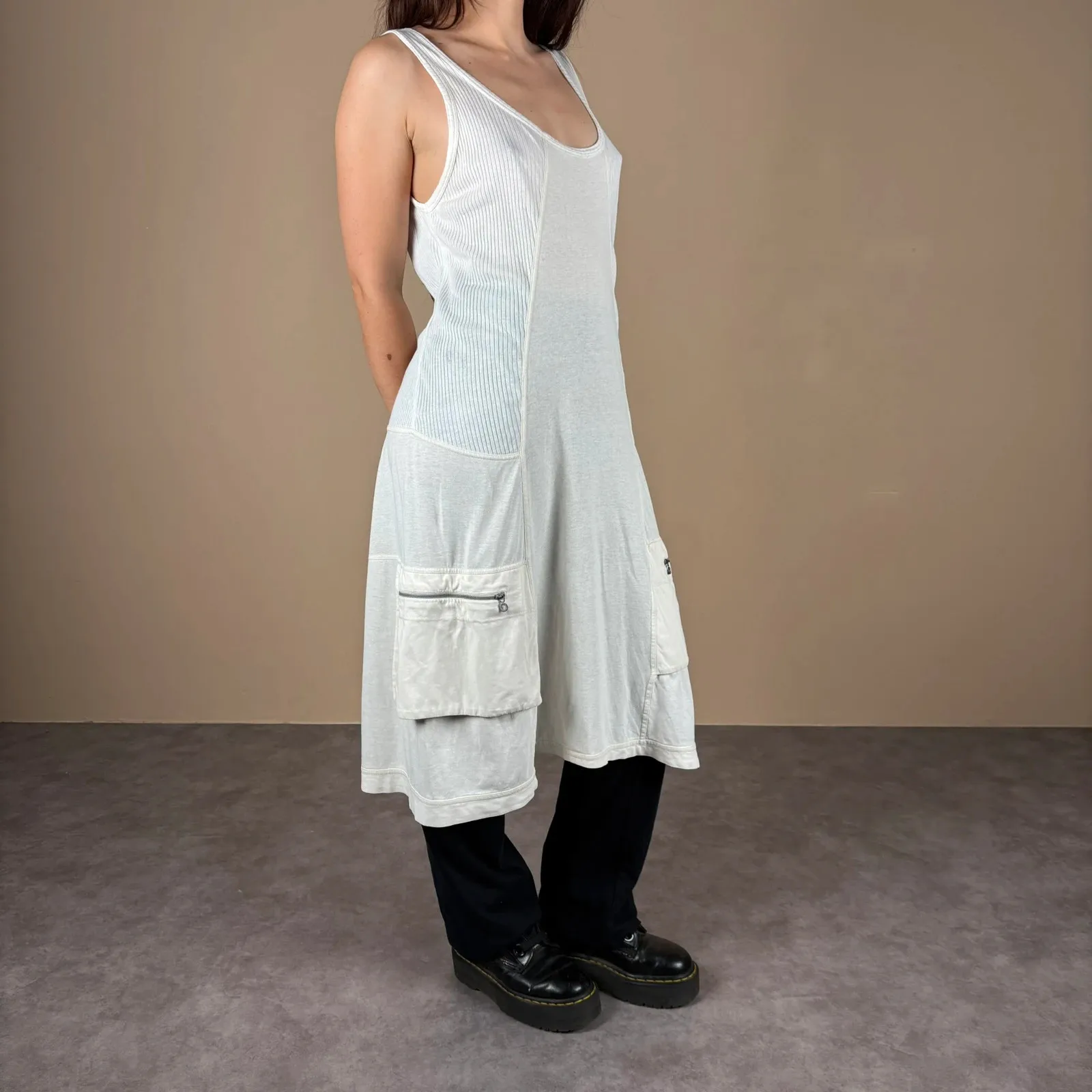 Long Marithé + François Girbaud dress, vintage 2000s designer piece. Good condition. Size L (40).