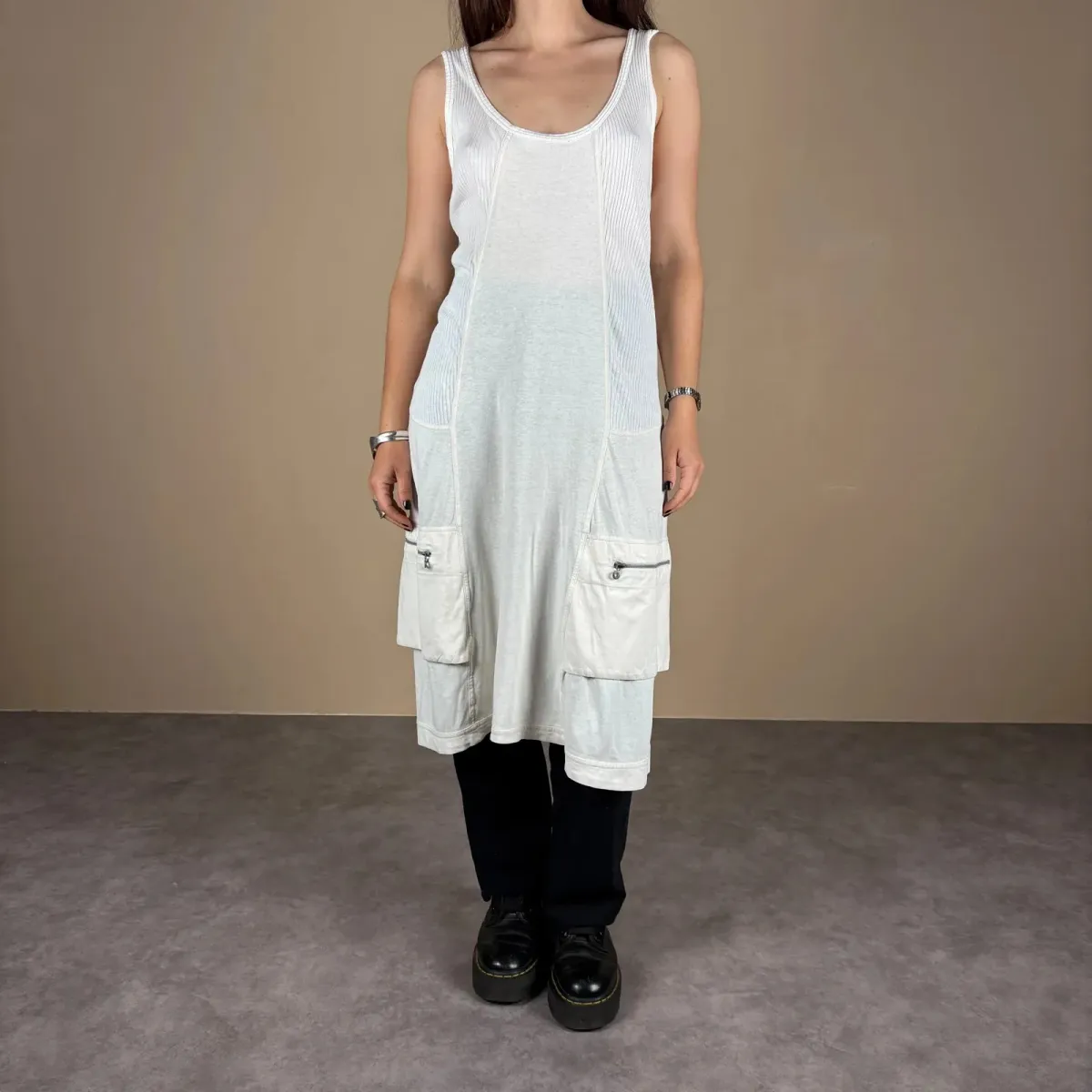 Long Marithé + François Girbaud dress, vintage 2000s designer piece. Good condition. Size L (40). 3