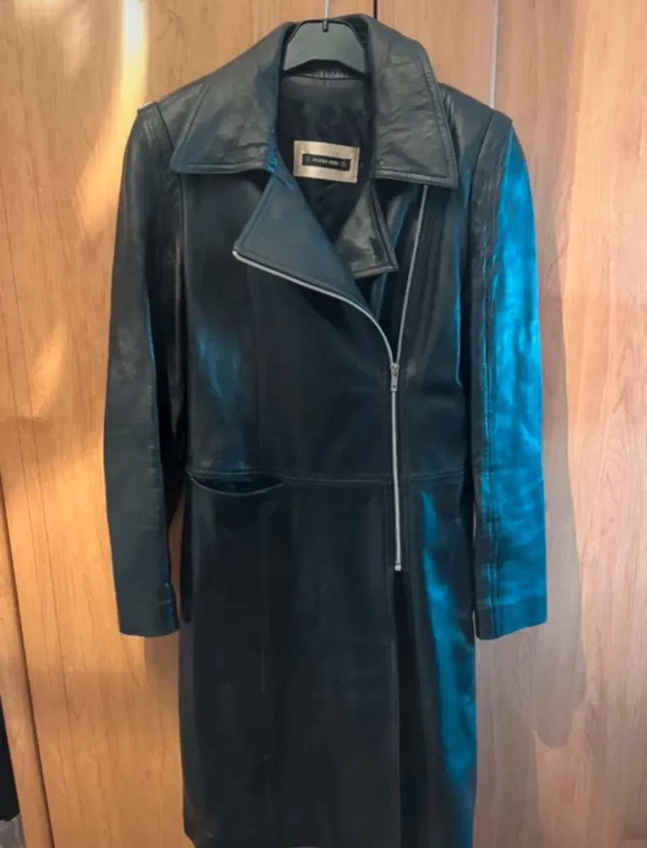 Manteau Long Cuir Agneau Plongé