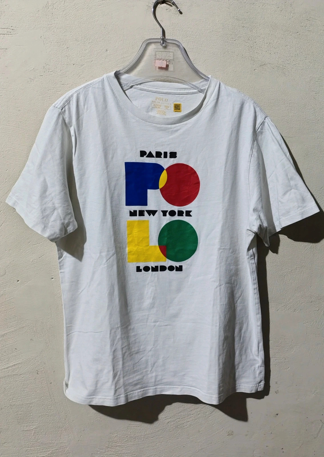 T shirt Polo Ralph Lauren con logo stilizzato Paris Ny London
Tg M
Nuova senza cartellino
Misure in foto