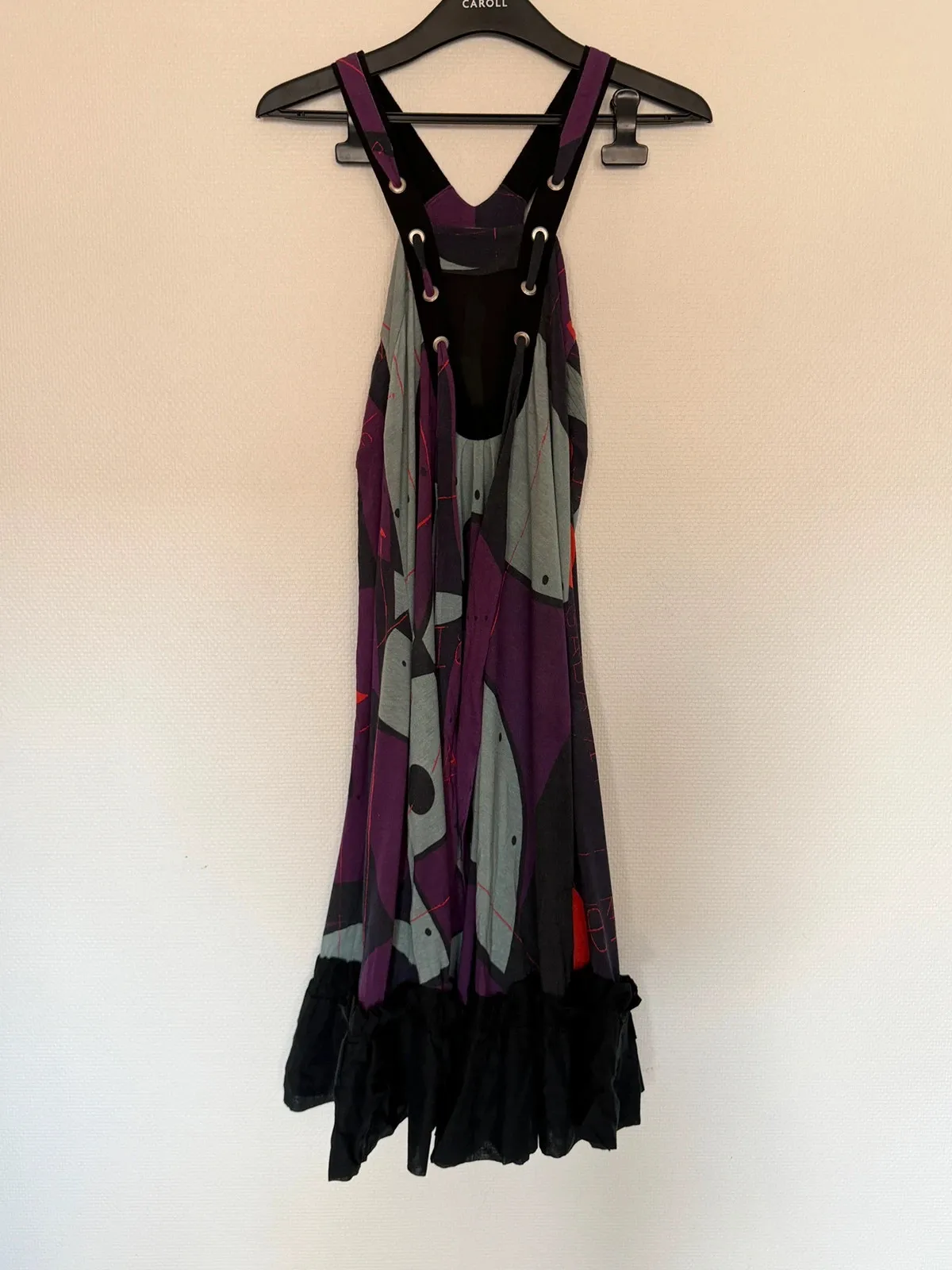 Marithé + François Girbaud dress in purple and black, avant-garde vintage designer piece. Very good condition. Size M (38). 3